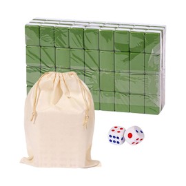 Juego De Juego De Mahjong Chino De Tamaño Completo con Bolsa De Almacenamiento Grande, Juego De Mesa Portátil, Juego De Mesa Tradicional Chino De Viaje, Juego De Majong Chino con 146 Fichas
