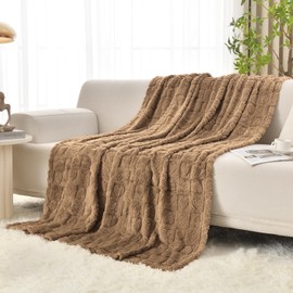 GIOKARNNA Heart Checkered Throw Blankets, for Love Mother Friends Pets,280 GSM Super Soft Warm Lightweight Fluffy Bed Blanket for Women Anniversaries(Burro,50"x60")