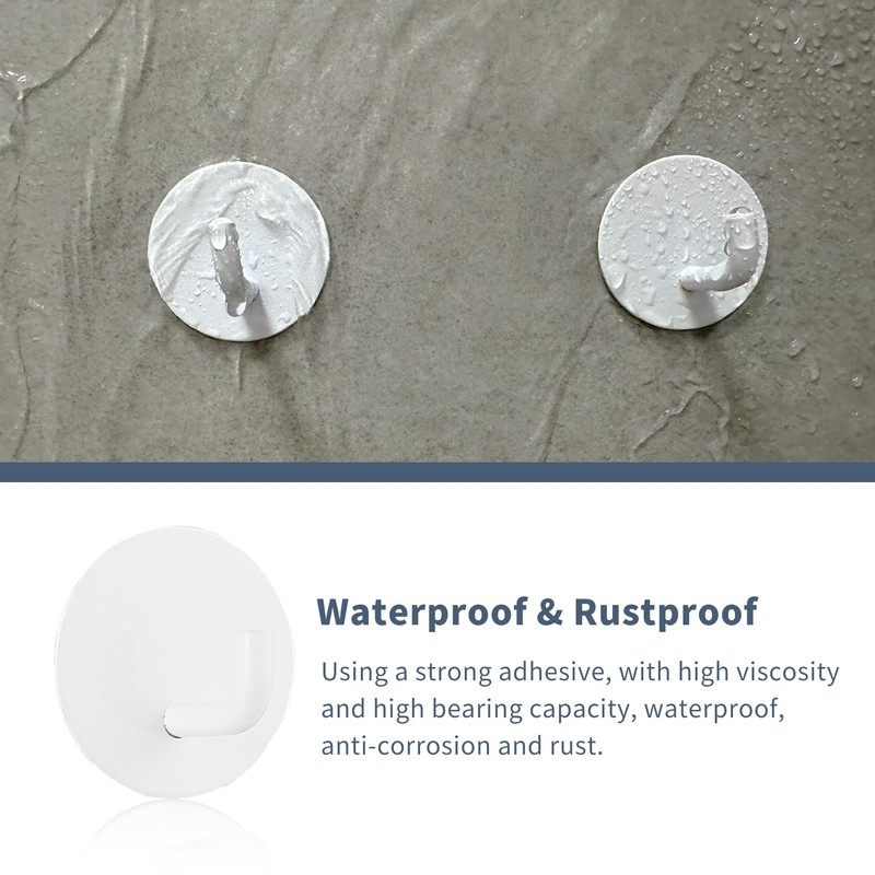 Rise age Adhesive Hooks Heavy Duty Waterproof in Shower Hooks