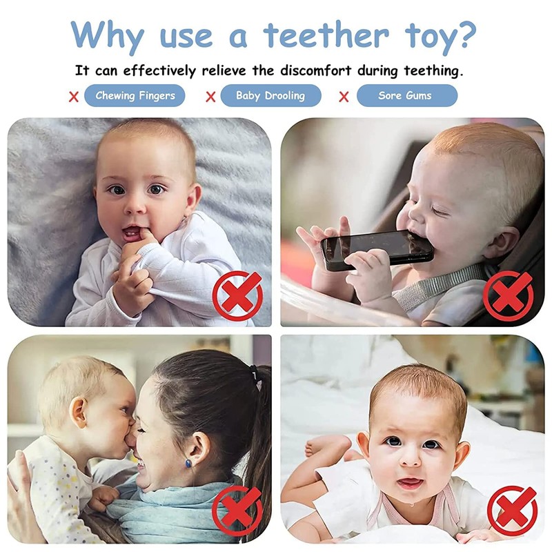 Silicone Baby Teething Toys,TV Remote Control Shape Teething Toys,Remote Teether