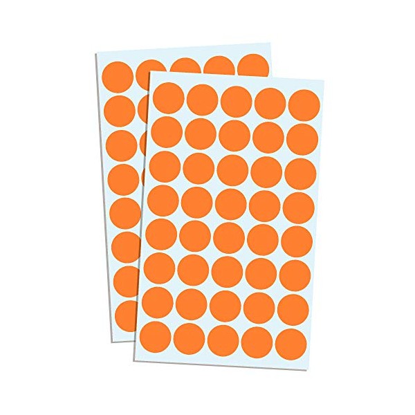 2000 Pack, 3/4" Round Dot Stickers Circle Labels - Orange