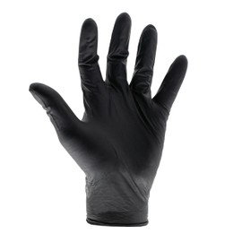 Scan SCAGLODNHDL Heavy-Duty Nitrile Gloves Disposable Black Large 100 Pack