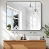 KOCUUY 40"x48" Large Rectangle Vanity Mirror, Black Metal Frame Mirror