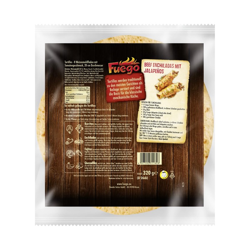 Fuego - Tortillas Tomato | Tomato Flavoured Wheat Flour Wrap