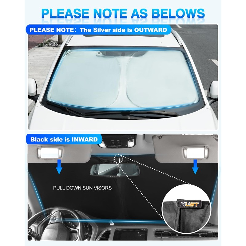KUST Windshield Sun Shade for 2017-2024 2025 Land Rover Range