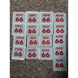 2, 1966 Connecticut License Plates.  YOM Expiration Stickers.$18. PER PAIR.
