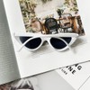OZPYKAE Women's Vintage Cat Eye Sunglasses, Plastic Frame, Grey Lens,