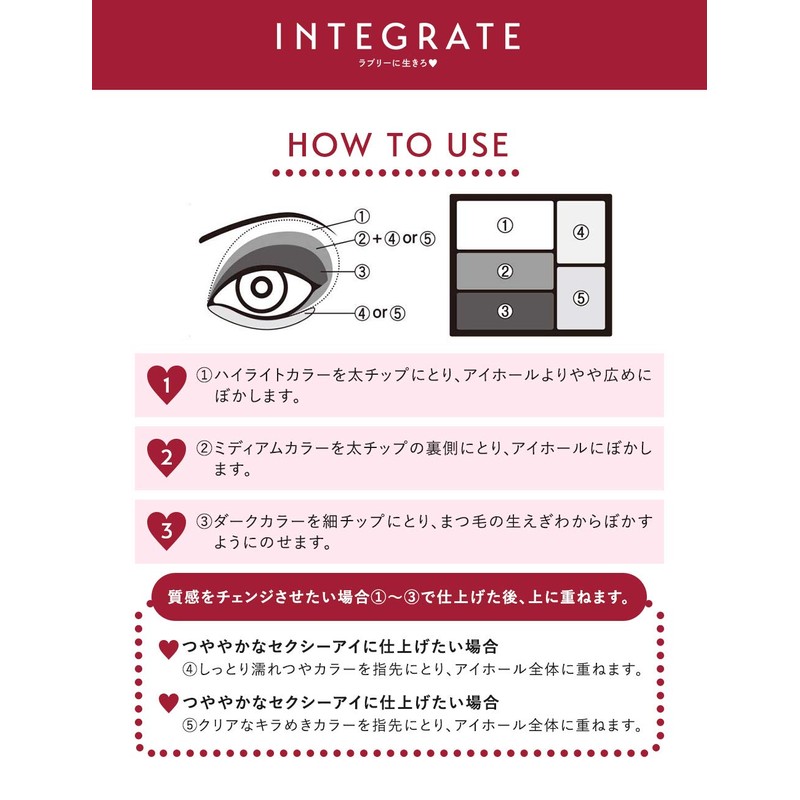 Integrated Triple Recipe Eyes BR703 Eyeshadow, Set of 5 Colors,