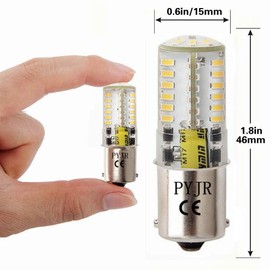 Ba15s 1156 1141 1003 7506 12V Led Bulbs, Pyjr Single Contact Bayonet Base, 5W Warm White 3000K 500Lm, Water-Resistant Led Bulb, for Rv, Trailer, Campe, Boat, Landscape bulbs. (Pack of 2)