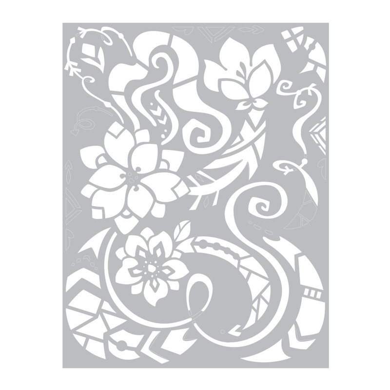 Sizzix 661341 Thinlits Plus Die, Floral Swirls by Katelyn Lizardi