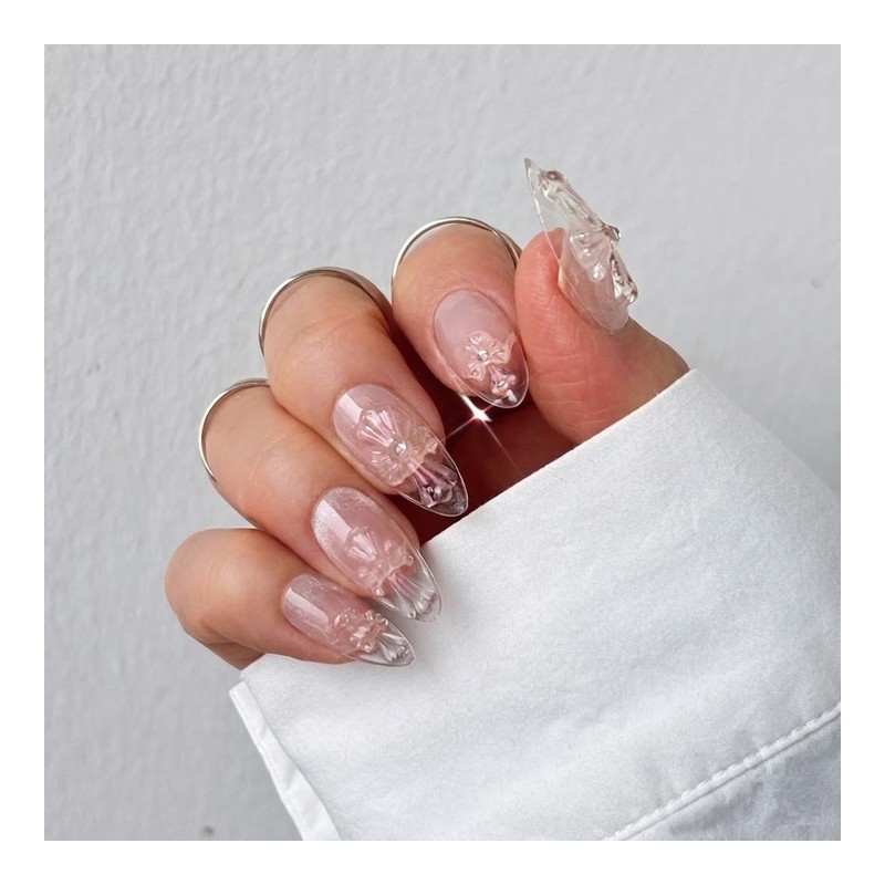 Transparent Chrome Parts Magnet Handmade Nail Tips - 4. Transparent