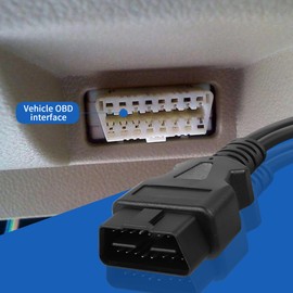 YACSEJAO16 Pin OBD2 OBDII Extension Cable 1FT/30CM Car Diagnosis Cable OBDII Right Angle Male to Dual Female Y Splitter Adapter (Straight)