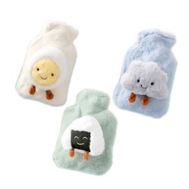 [Byeolbyeol Warehouse] PVC thermal water bag microfiber character compress pack doll water bag cover detachable hot water pack cuddly pouch egg 2ea