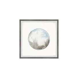 HomeStock Artisanal Abode Smoked Circle Framed Painting Print, 18" x 18", Contemporary Wall Decor: Abstract, Digital Art Prints, and Modern Styles for Your Home