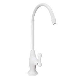 Westbrass D2033-NL-50 10" Classic 1-Lever Handle Cold Water Dispenser Faucet, Powder Coat White