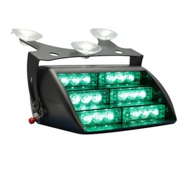18 LED Emergency Vehicle Windshield Strobe Dash Warning Light (Green)