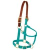 Weaver Leather Nylon Adjustable Breakaway Horse Halter, Yearling, Emerald Green