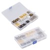 240Pcs Leather Rivet Double Caps Tubular 2 Sizes Metal Set