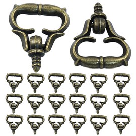 Piutouyar 20 Pcs Mini Pull Handles, Antique Bronze Cabinet Handles, Self-Tapping Screws Knobs, Metal Small Drawer Pulls for Jewelry Box Cupboard Wardrobe Dresser Furniture Hardware Decorative Knobs
