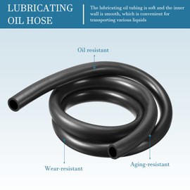 QUARKZMAN Flexible Oil Resistant Fuel Line Hose 14 mm x 18 mm 1 m for Industrial Oil Hoses and Irrigation Pipes for Home Garden Black