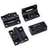 Torque Hinge 4PCS Black Adjustable Door Hinge Nylon Plastic Butt