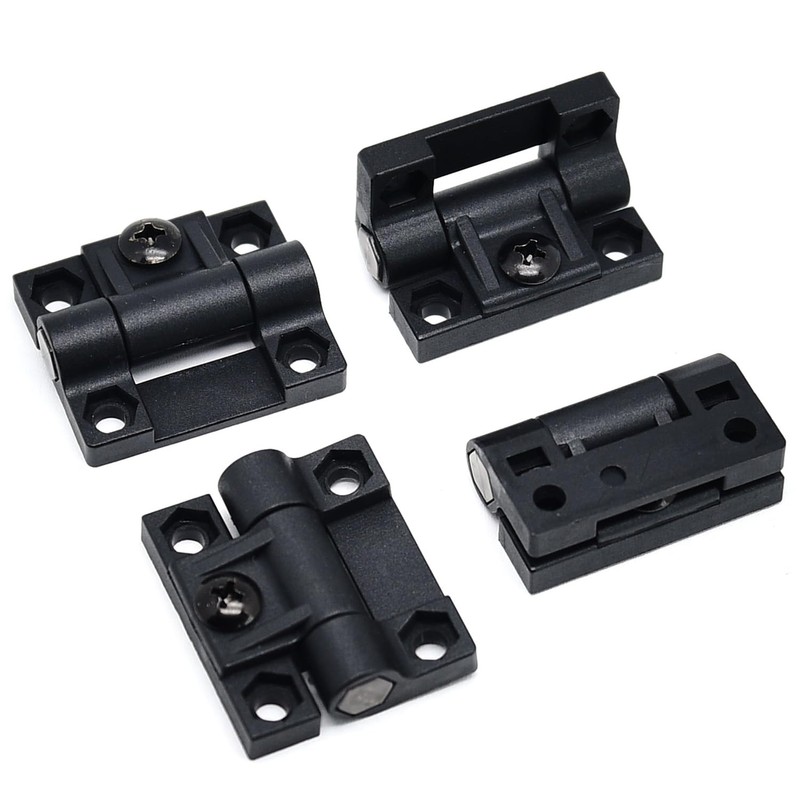 Torque Hinge 4PCS Black Adjustable Door Hinge Nylon Plastic Butt