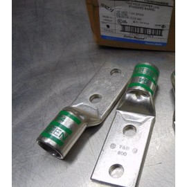 THOMAS & BETTS (1) THOMAS & BETTS 54289 600 KCMIL Green 2-Hole Copper Lug