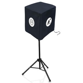 TIFILE 15 Inch Outdoor Speaker Cover, PA/DJ Speaker Cover Bag, Black, Water Resistant, Polyester, Dustproof, Sand Proof, UV Protection