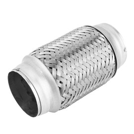 Exhaust Flexible Pipe, Antiwear Stainless Steel 2.5x6in Exhaust Flex Pipe Stainless Steel Corrugated Flexible Joint Tube Universal Accessory