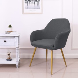 Yonus Dining Room Chair Slipcovers Parsons Chair Covers Sets Armchair Covers Removable Chair Protector Cover Seat Slipcovers for Living Room (1, Grey)
