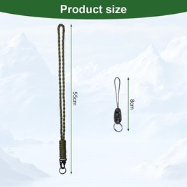 Vicloon Lanyard Neck Strap, Paracord Lanyard, Neck Lanyard Neck Strap Badge Lanyards with Metal Key Rings and Lanyard Phone Ring Strap Lanyards for ID Badge Holder Keys Phone (Green)