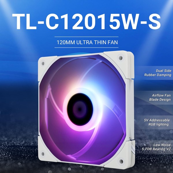 Thermalright C12015W-S cpu fan computer case fan quiet 4pin PWM
