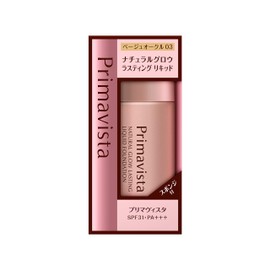 Primavista Natural Glow Lasting Liquid Foundation, BO3, Beige Ochre 03, 1.0 fl oz (30 ml) x 1