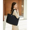 Prite Tote Bag for Women Puffer Shoulder Tote with Compartment