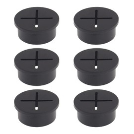 DBOO 6 Pcs Flexible Cable Cord Grommet 25mm / 1 Inch Black Desk Hole Grommet Wire Hole Cover Cable Management Wire Organizer Cable Pass Through for Office PC Desk Cable Cord Cover