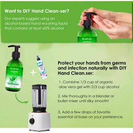 Gel De Aloe Vera Para La Cara - Gel De Aloe Vera Orgánico De Aloe Vera 100% Puro Uso Para Piel Quemaduras Solares Aliviar, Calmante Y Reafirmante