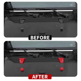JeCar JK Hood Hinge & Bumper Stop Covers Exterior Accessories Compatible with Jeep Wrangler JK JKU 2007-2018, Red
