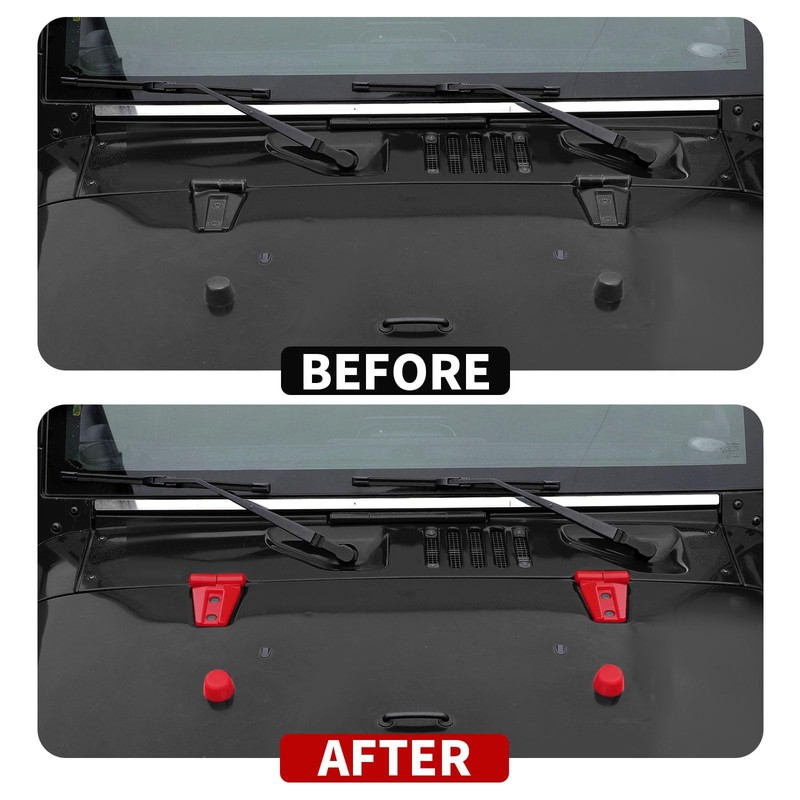 JeCar JK Hood Hinge & Bumper Stop Covers Exterior Accessories