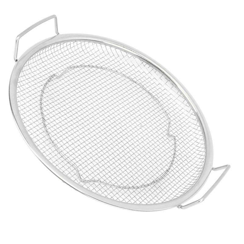 Stainless Steel Fruit Basket Double Handles Metal Mesh Drain Round