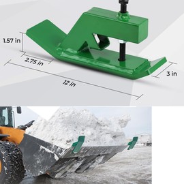 Heavy Duty 12" Steel Tractor Bucket Protector, Skid Edge Guard for Snow Removal, 3" Wide Turf Tamer – Prevents Grass Damage, Durable Bucket Attachment for Tractors (6“ Width)