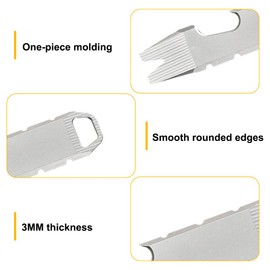 Mini Pry Bar, EDC Crowbar, Key Ring Bottle Opener, Titanium Bags Breaking Tool with Bottle Opener Function for Outdoor Camping