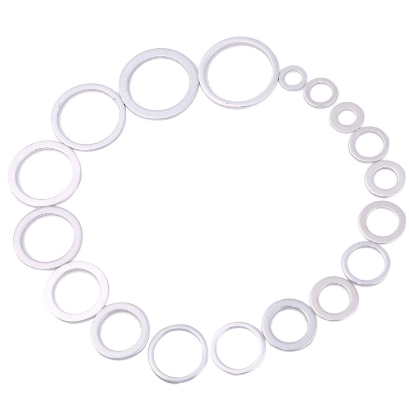 waves Aluminum Washer Set with Case Gasket Crush Washers M6