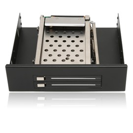 Dpofirs SSD HDD Internal SATA Rack Cage for 2.5 Inch SDD, HDD Hard Drive Enclosure Supports SATA I/II, 6Gbps Dual Bay SATA II Mobile Rack Cage for Win, OS X