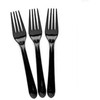 100 Heavy Duty Black Reusable and Washable Forks-Strong Fork Perfect for Parties and Basic Everyday Tableware and Dinnerware