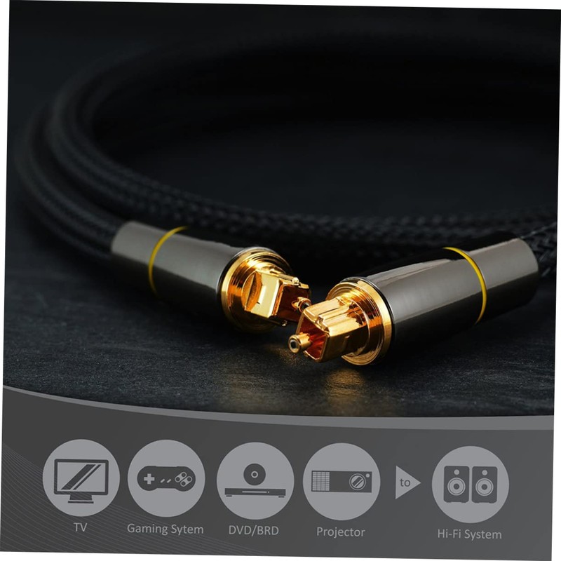 TEHAUX Optical Audio Cable High Density Weaving Mesh Shielding Pure