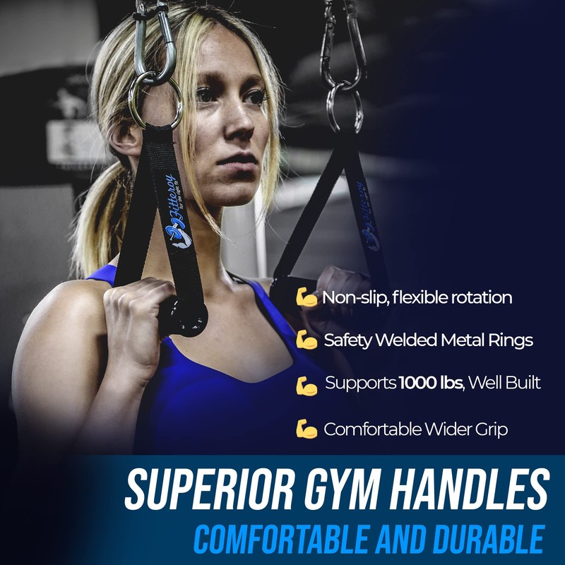 Fitteroy Premium Heavy Duty Exercise Handles (Set of 2) for