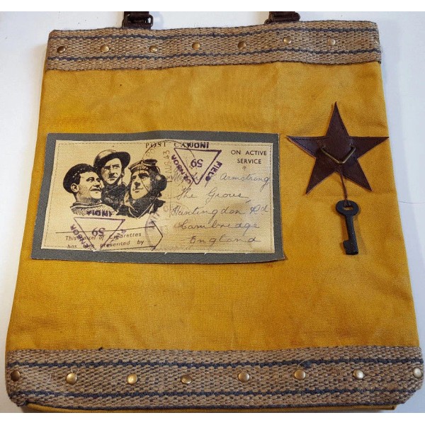 Unbranded Recycled Canvas Tote Reclaimed Bag Leather Handles Star and