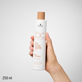 Schwarzkopf Professional Bonacure Time Restore Shampoo for Mature Sensitive Hair Vegan Q10+ Elasticity Resistance Vitality Cleansing Moisturising 250 ml