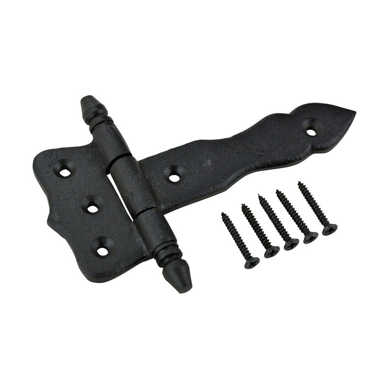 Renovators Supply Manufacturing Shed Door Hinge 5 in. Black Wrought