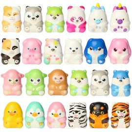 24 Pcs Animal Squishy Toys for Kids, Slow Rising Squeeze Stress Relief Toys, Kawaii Jumbo Squishies Party Favors for Boys Girls Goodie Bag Stuffers, Pinata Stuffers,Carnival Prizes,Classroom Rewards